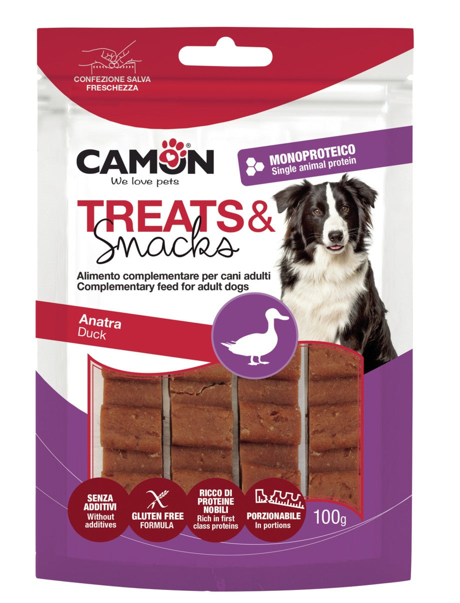 Camon Treats Snack Barretta Monoproteica all’Anatra – 100 g Camon Treats Snack Barretta Monoproteica all’Anatra – 100 g